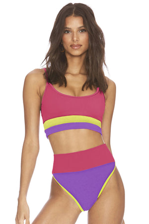 Color Block Spaghetti Strap Two-Piece Swim Set - All Mine Now Clothing