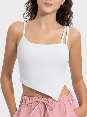 Millennia Slit Asymmetrical Neck Active Cami - All Mine Now Clothing