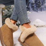 Faux Fur Round Toe Platform Boots - All Mine Now Clothing