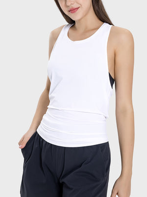 Millennia Round Neck Wide Strap Active Tank - All Mine Now Clothing