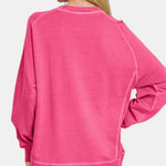 Zenana Full Size Pigment Dyed French Terry Sweatshirt - All Mine Now Clothing