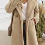 Devine Pocketed Long Sleeve Hooded Teddy Coat - All Mine Now Clothing