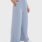 Millennia Slit Wide Leg Active Pants - All Mine Now Clothing