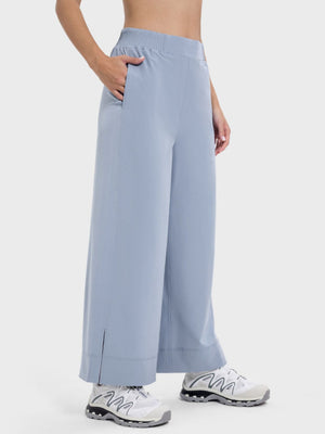 Millennia Slit Wide Leg Active Pants - All Mine Now Clothing