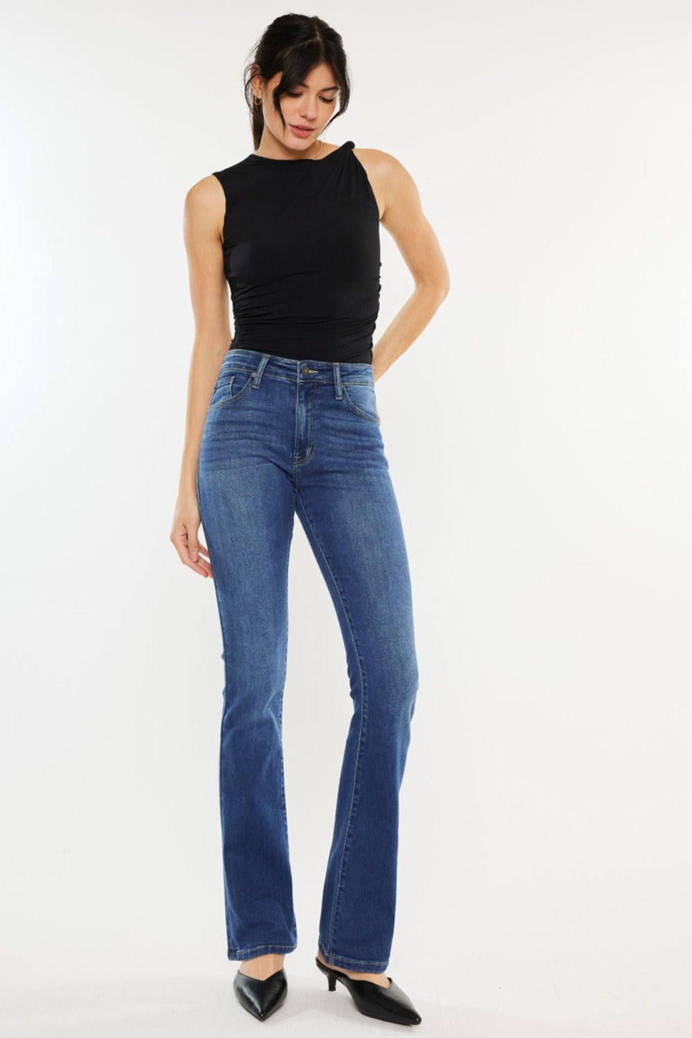 Kancan High Rise Slim Bootcut Jeans - All Mine Now Clothing