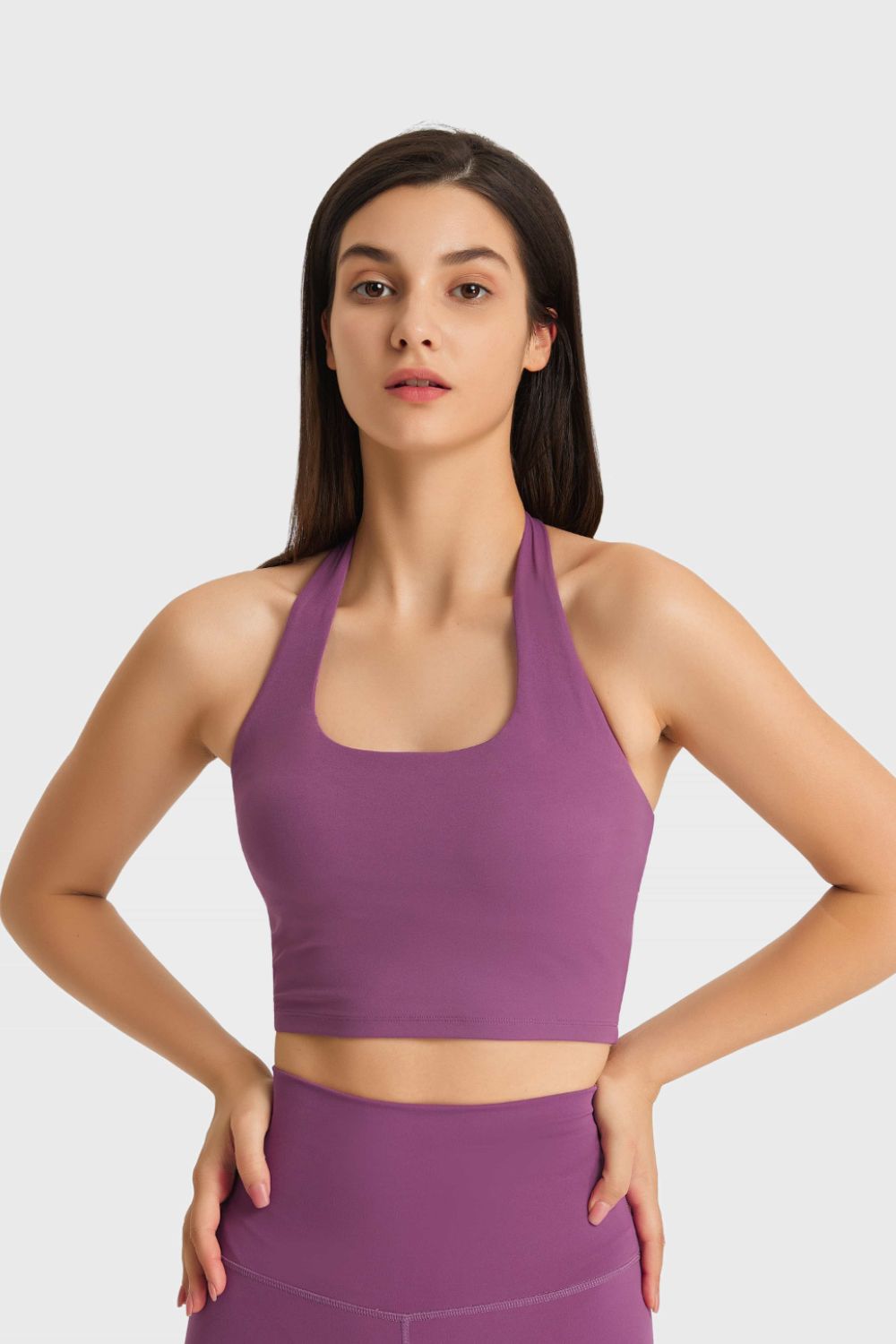 Millennia Breathable Halter Neck Sports Bra - All Mine Now Clothing