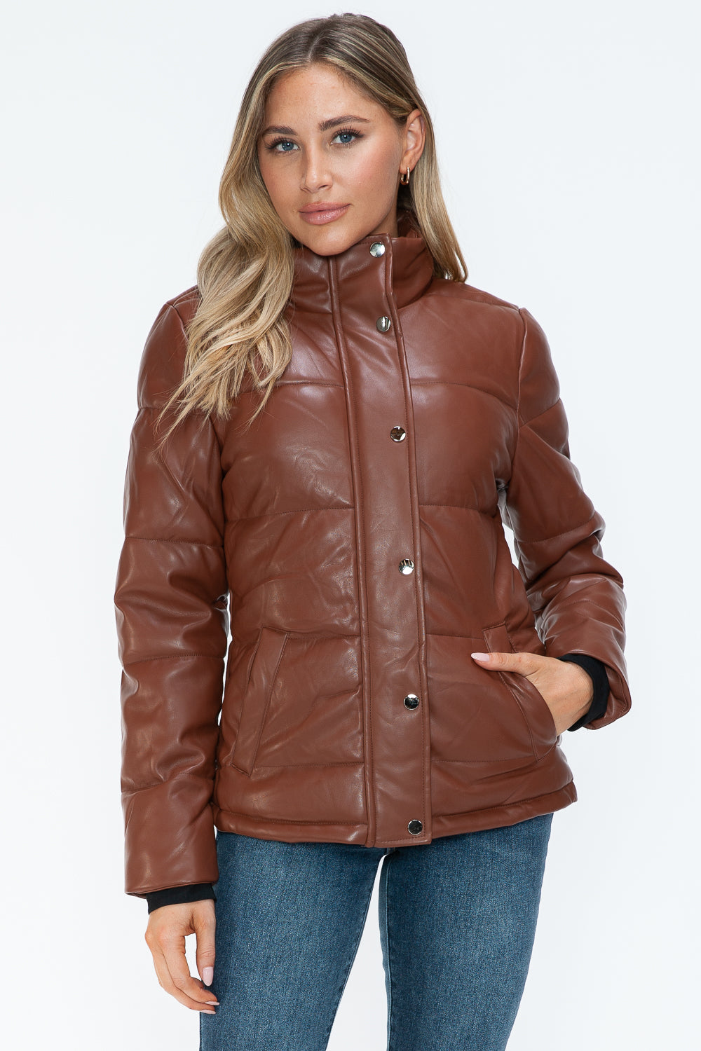 YMI Pocketed Zip Up Turtleneck Puffer Jacket - All Mine Now Clothing