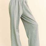 Davi & Dani Rhinestone Elastic Waist Wide Leg Pants - All Mine Now Clothing