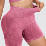 Washed High Waist Active Shorts - All Mine Now Clothing