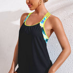 Chevron Stripe Racerback Swim Tank - All Mine Now Clothing