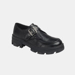 Forever Link Buckled Platform Lug Sole Loafers - All Mine Now Clothing