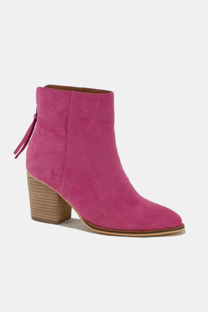 Beast Fashion Suede Point Toe Ankle Booties - All Mine Now Clothing