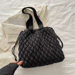 Drawstring Bubble Texture Tote Bag - All Mine Now Clothing