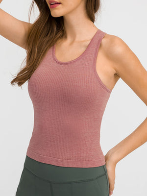 Millennia Round Neck Racerback Active Tank - All Mine Now Clothing