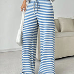 Tied Striped Wide Leg Pants - All Mine Now Clothing