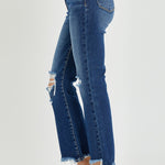 RISEN High Rise Distressed Crop Flare Jeans - All Mine Now Clothing