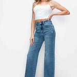 bytos Full Size High Rise Wide Leg Jeans with Pockets Trendsi