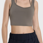 Millennia Crisscross Square Neck Active Tank - All Mine Now Clothing