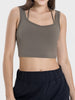 Millennia Crisscross Square Neck Active Tank - All Mine Now Clothing