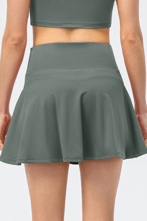 High Waist Wide Waistband Active Skirt - All Mine Now Clothing