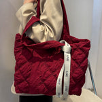 Quilted Nylon Large Tote Bag - All Mine Now Clothing