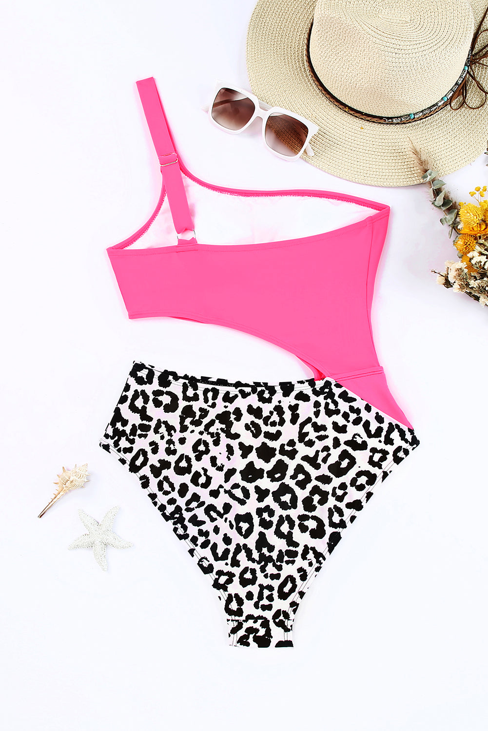 Leopard Cutout One-Shoulder One-Piece Swimsuit - All Mine Now Clothing