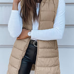 Plus Size Zip Up Hooded Vest Coat - All Mine Now Clothing