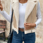 Zip Up Sherpa Vest Coat Trendsi