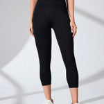 High Waist Cropped Active Leggings - All Mine Now Clothing