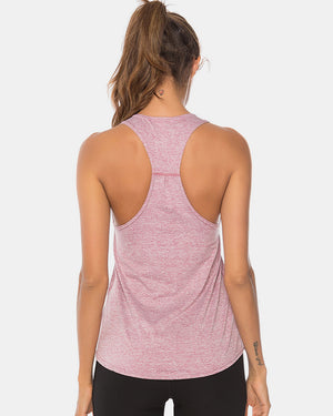 Full Size Scoop Neck Wide Strap Active Tank - All Mine Now Clothing