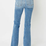 Judy Blue Full Size Distressed Raw Hem Bootcut Jeans - All Mine Now Clothing