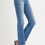 RISEN Full Size Mid Rise Ankle Straight Jeans with Pockets Trendsi