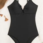 Cutout Spaghetti Strap One-Piece Swimwear - All Mine Now Clothing