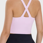 Millennia Crisscross Grecian Neck Active Cami - All Mine Now Clothing