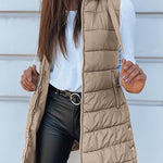 Plus Size Zip Up Hooded Vest Coat - All Mine Now Clothing