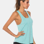 Full Size Scoop Neck Wide Strap Active Tank - All Mine Now Clothing