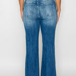 bytos Full Size Distressed High Rise Jeans with Pockets - All Mine Now Clothing