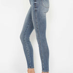 Judy Blue Full Size Tummy Control Contrast Wash Skinny Jeans Trendsi