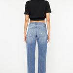 Kancan Mid Rise Distressed Straight Jeans - All Mine Now Clothing