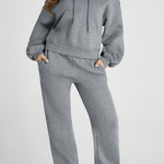 Dropped Shoulder Hooded Top and Pants Active Set - All Mine Now Clothing