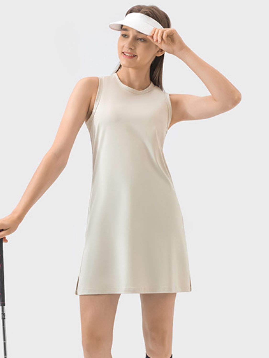 Millennia Round Neck Sleeveless Active Dress - All Mine Now Clothing