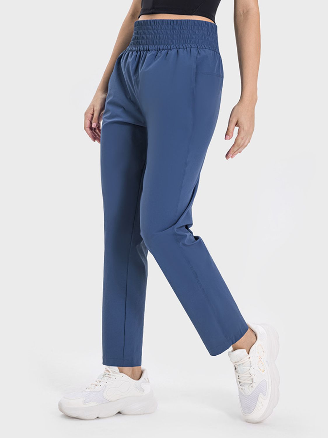 Millennia Pocketed High Waist Active Pants - All Mine Now Clothing