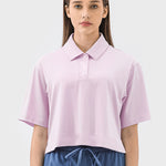 Millennia Half Button Short Sleeve Active T-Shirt - All Mine Now Clothing