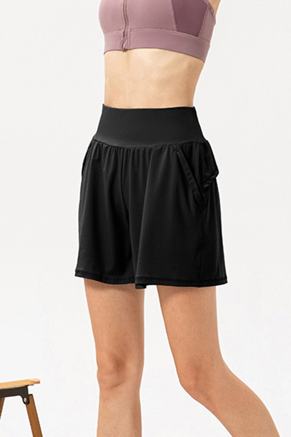 Pocketed Elastic Waist Active Shorts - All Mine Now Clothing