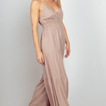 VERY J Sleeveless Ruched Wide Leg Jumpsuit - All Mine Now Clothing