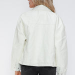 How Dare U Drawstring Hem PU Leather Zip Up Jacket - All Mine Now Clothing