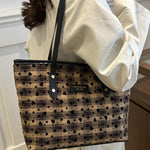 Heart Plaid PU Leather Strap Tote Bag - All Mine Now Clothing