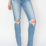 Risen Full Size High Rise Knee Distressed Skinny Jeans - All Mine Now Clothing