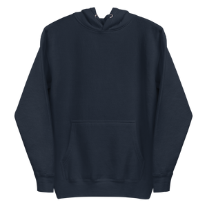 Men's DeeBow Hoodie For Men in classic navy, featuring a front pocket and comfortable heavyweight fabric for warmth