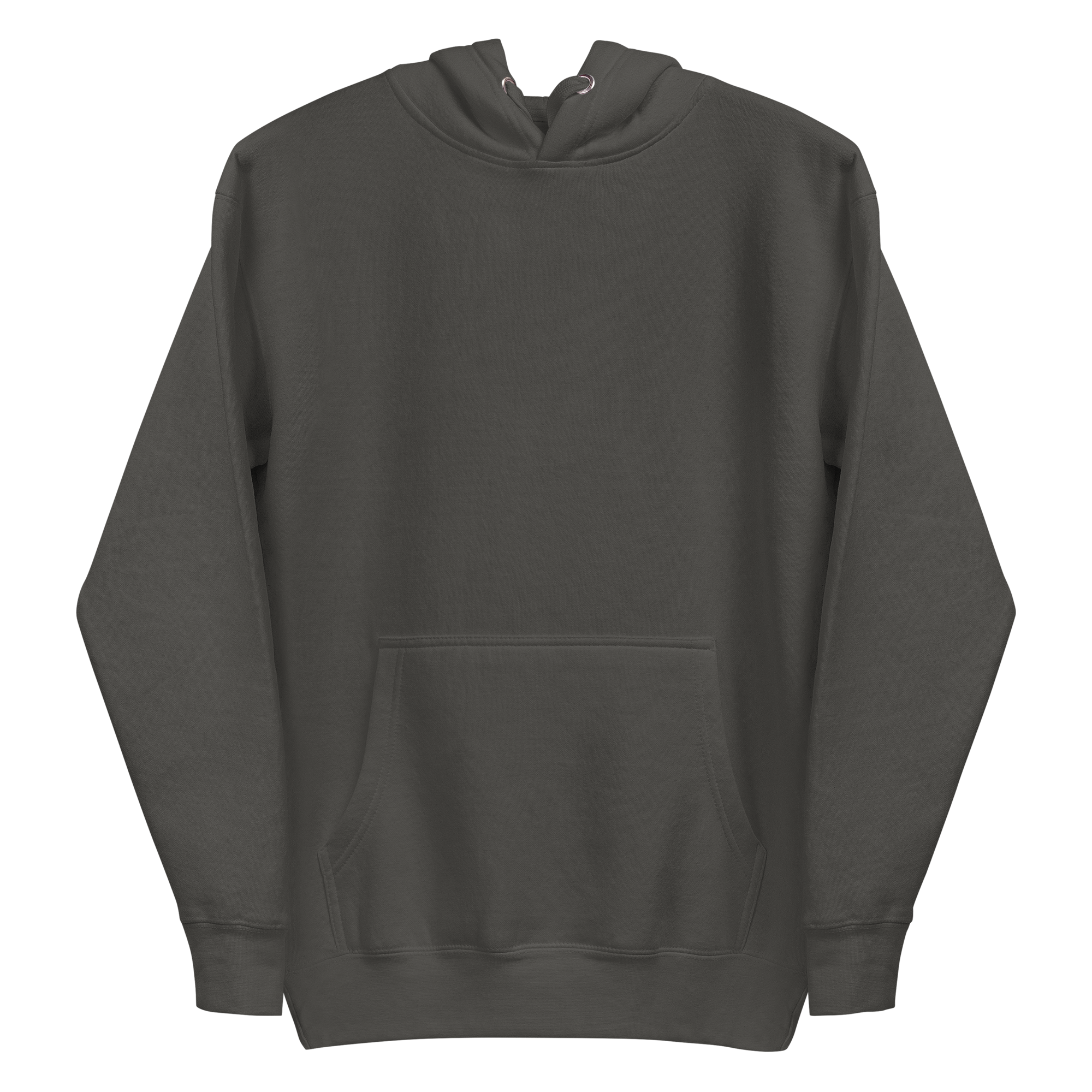 Men's DeeBow hoodie in dark gray with a front pocket and drawstring hood, perfect for stylish casual wear.